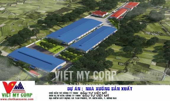 Cho thuê 03 nhà xưởng tại xã Tam Phước, Biên Hòa, Đồng Nai gần bò sữa Long Thành 1