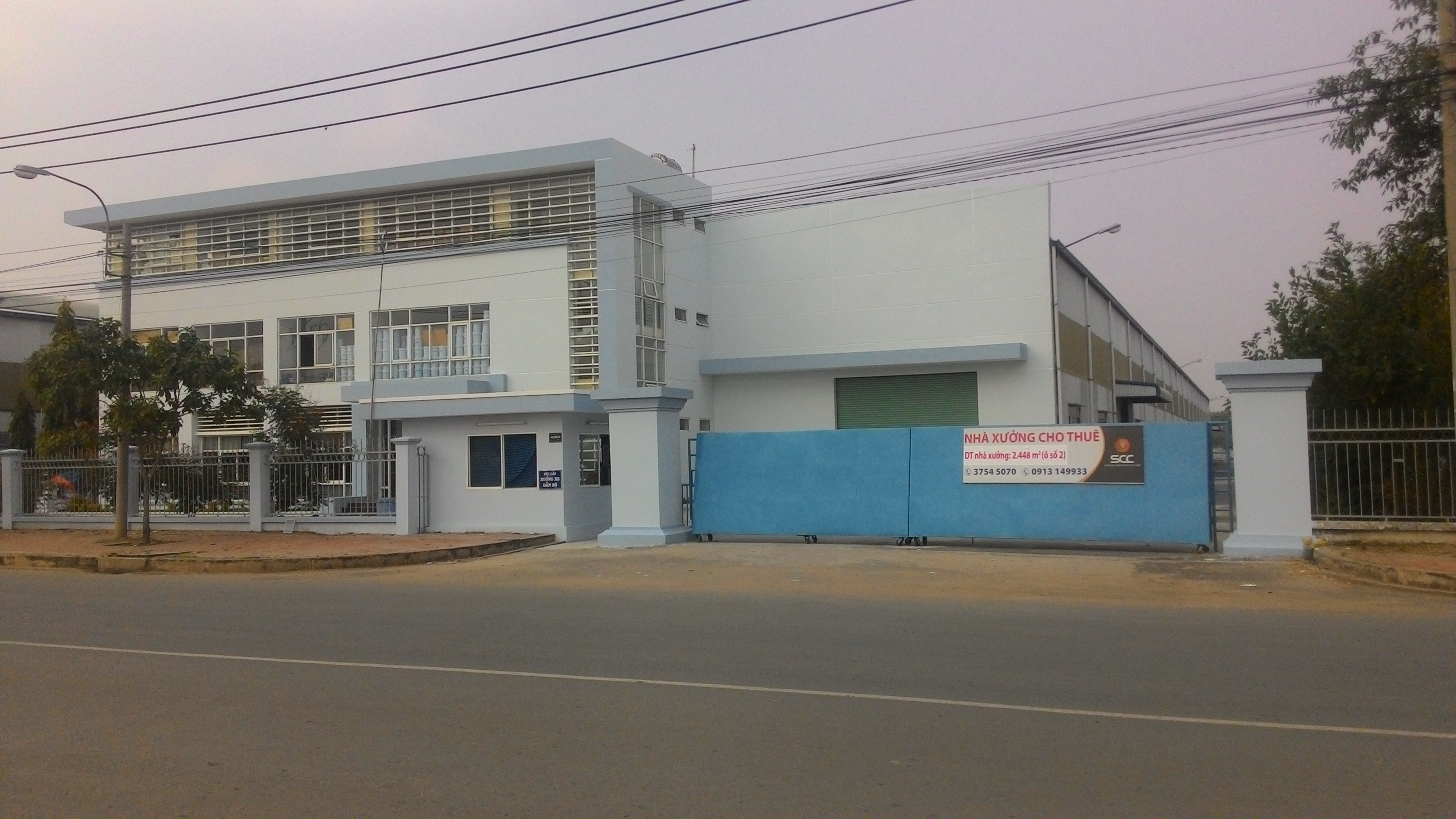 Cho thuê nhà xưởng trong KCN Tân Phú Trung huyện Củ Chi diện tích 2448m2