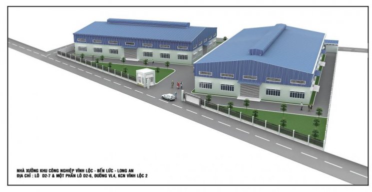 Nhà xưởng cho thuê tại khu công nghiệp Vĩnh Lộc 2 Huyện Bến Lức, Tỉnh Long An.