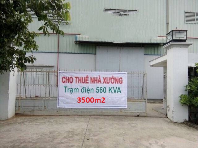 Cho thuê nhà xưởng 1664m2 khuôn viên 3500m2 tại Đức Lập Hạ, huyện Đức Hòa, Long An